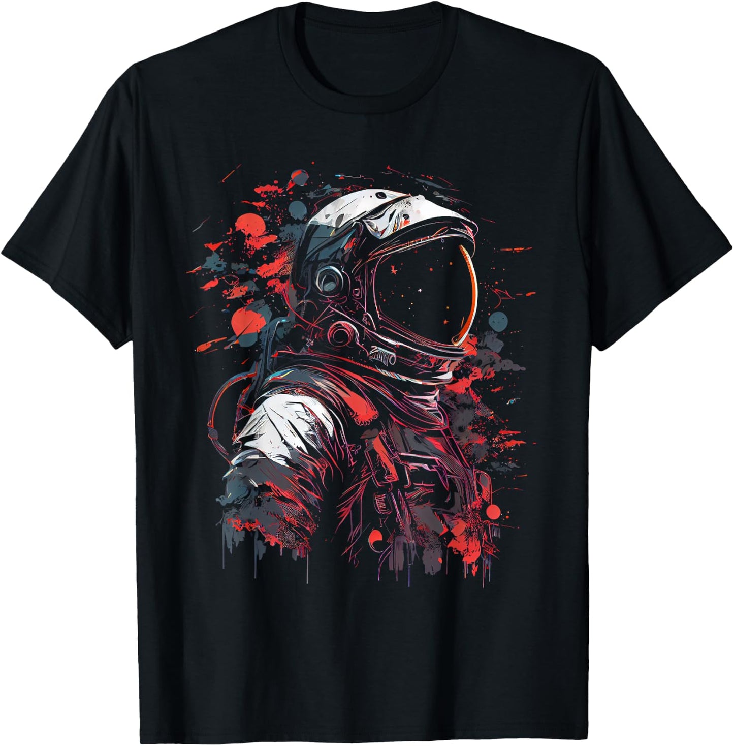 Astronaut Space Space Spaceship Planets Astronaut T-Shirt - T-Shirt | Black