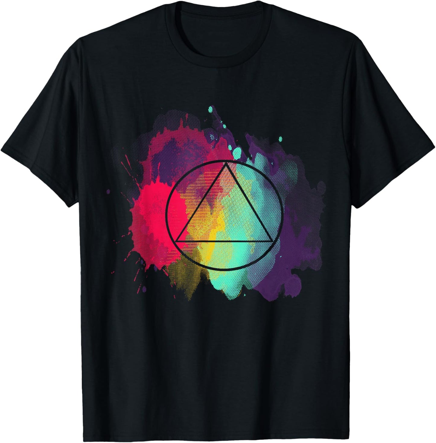 Sober Recover Sobriety Splash AA Alcoholic Abstinence T-Shirt - T-Shirt | Black