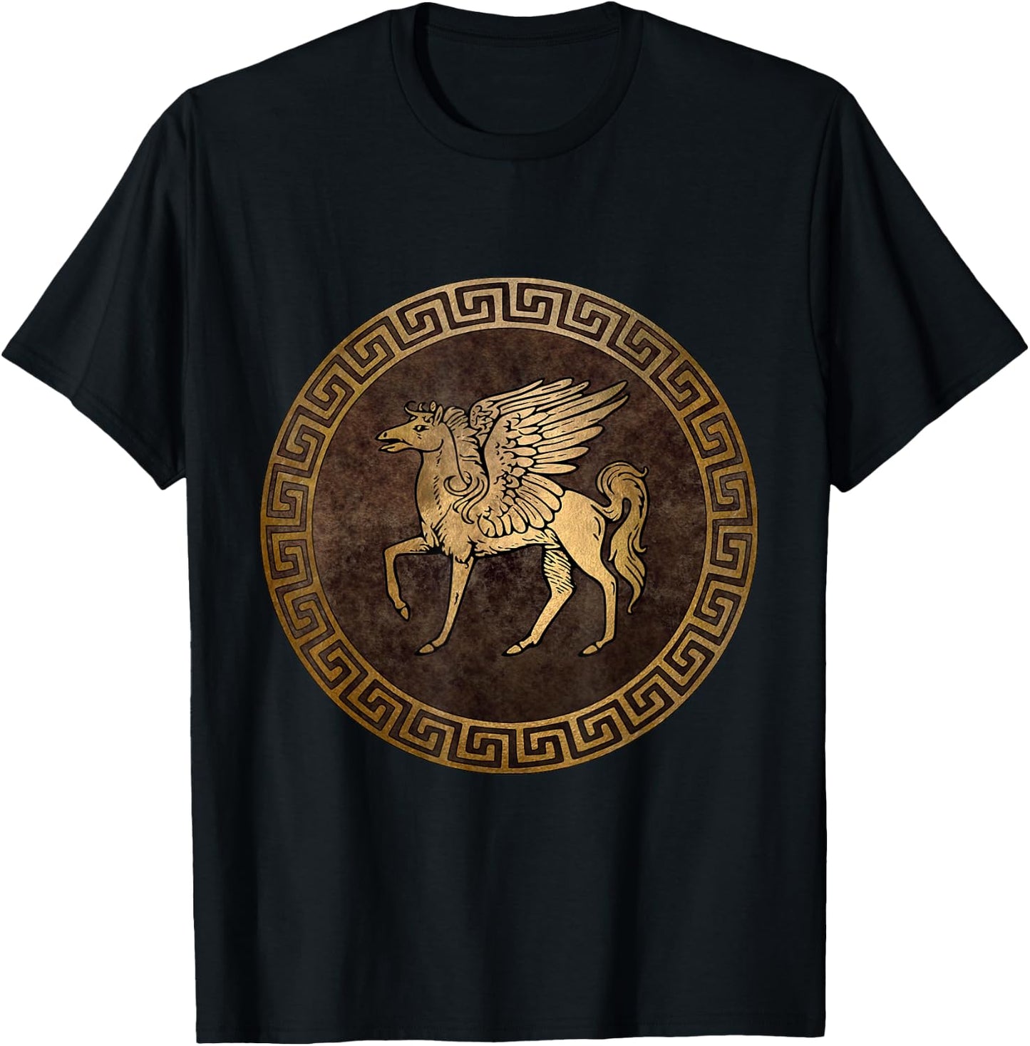 Agema Apparel Pegasus Ancient Greek Mythology - -Adults, Black, Small, Short Sleeve T-Shirt - T-Shirt | Black