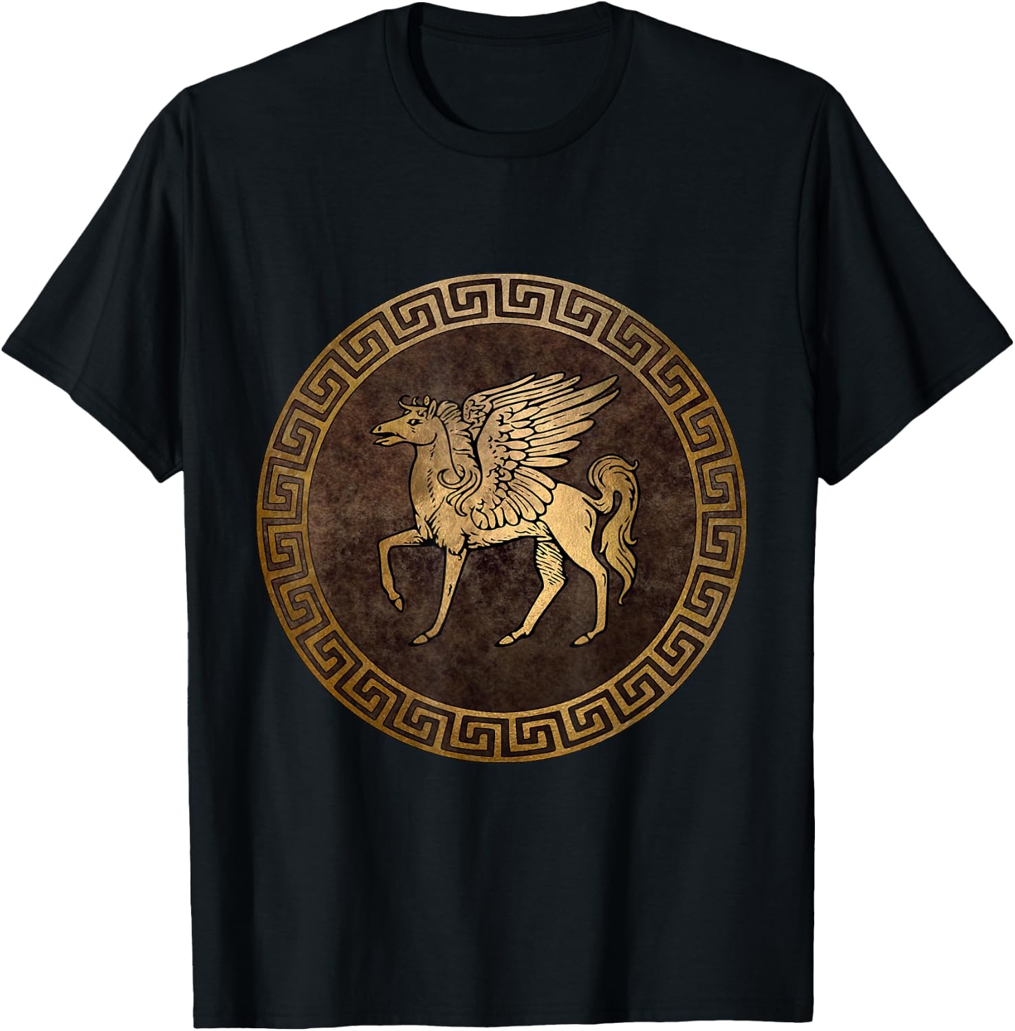 Agema Apparel Pegasus Ancient Greek Mythology - -Adults, Black, Small, Short Sleeve T-Shirt - T-Shirt | Black
