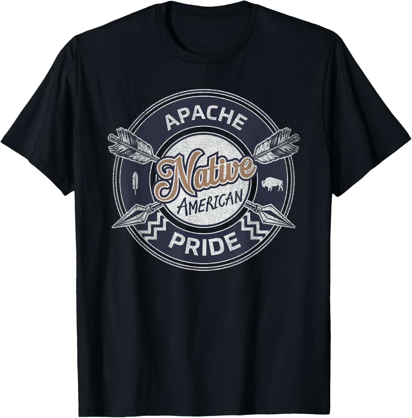Apache Indian Tribe Pride: Proud to be a Native American T-Shirt - T-Shirt | Black