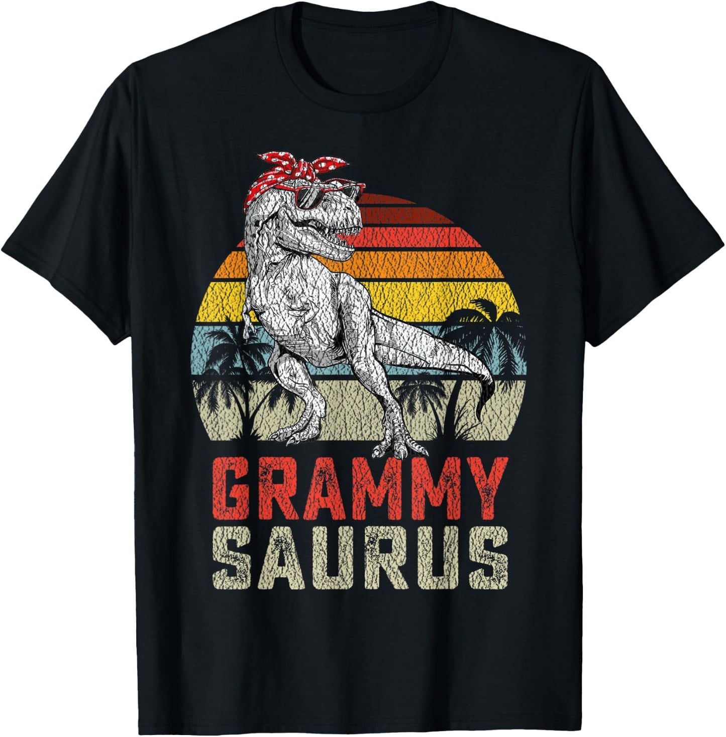 Grammysaurus T Rex Dinosaur Grammy Saurus Family T-Shirt - T-Shirt | Black