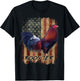 Rooster Shirt Cock Fight US Flag T-Shirt - T-Shirt | Black
