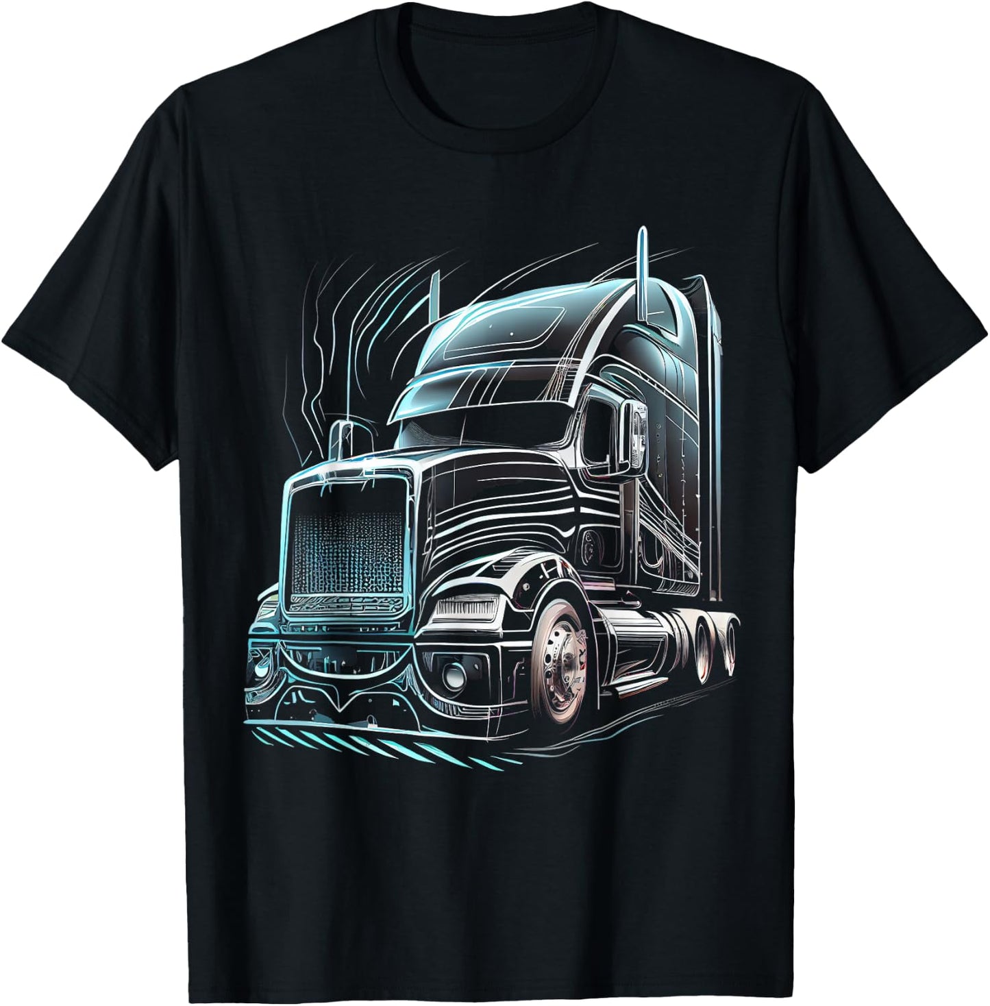 Truck Driver 18 Wheeler Trucker Gift T-Shirt - T-Shirt | Black