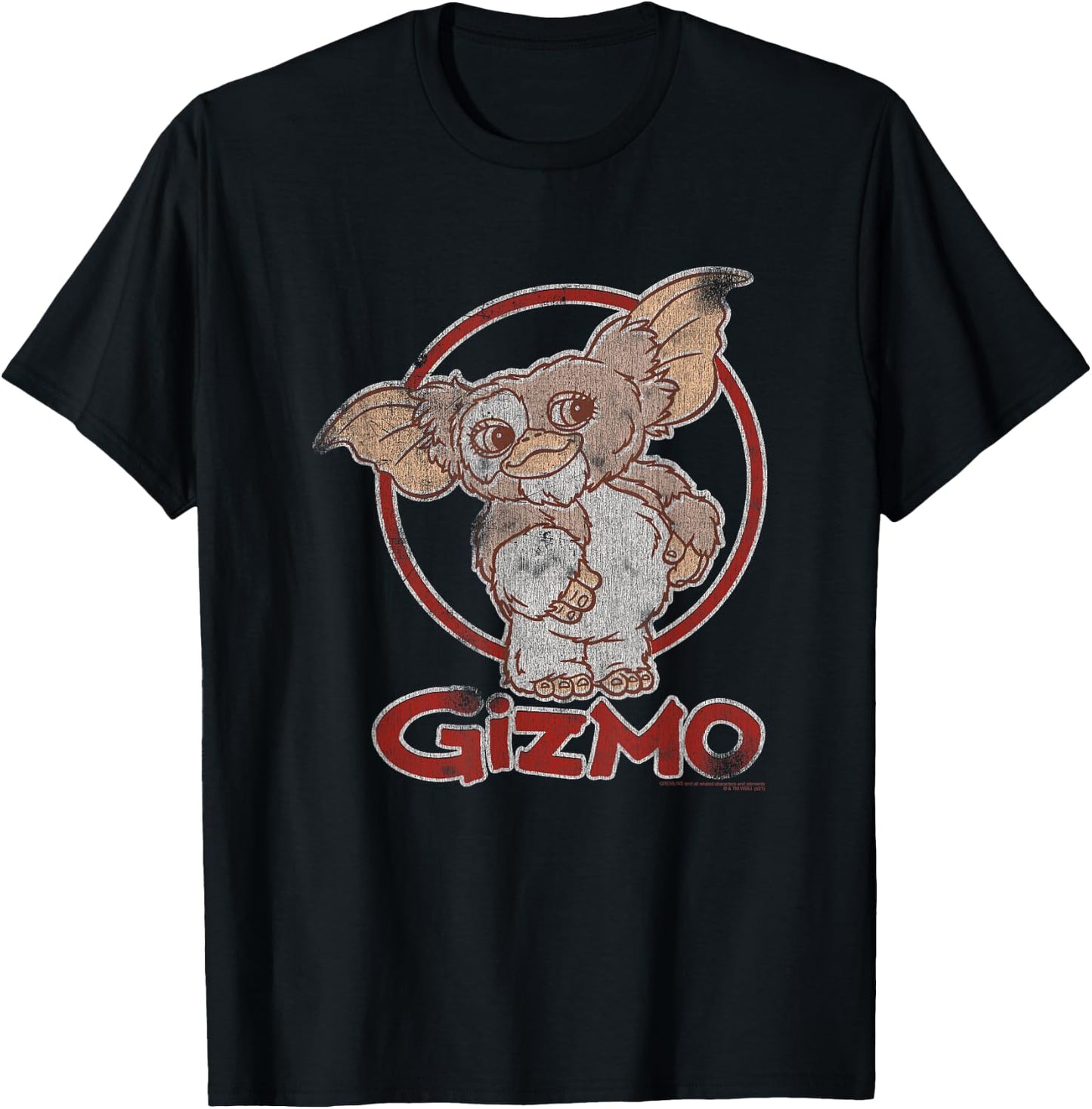 Gremlins Distressed Gizmo T-Shirt - T-Shirt | Black
