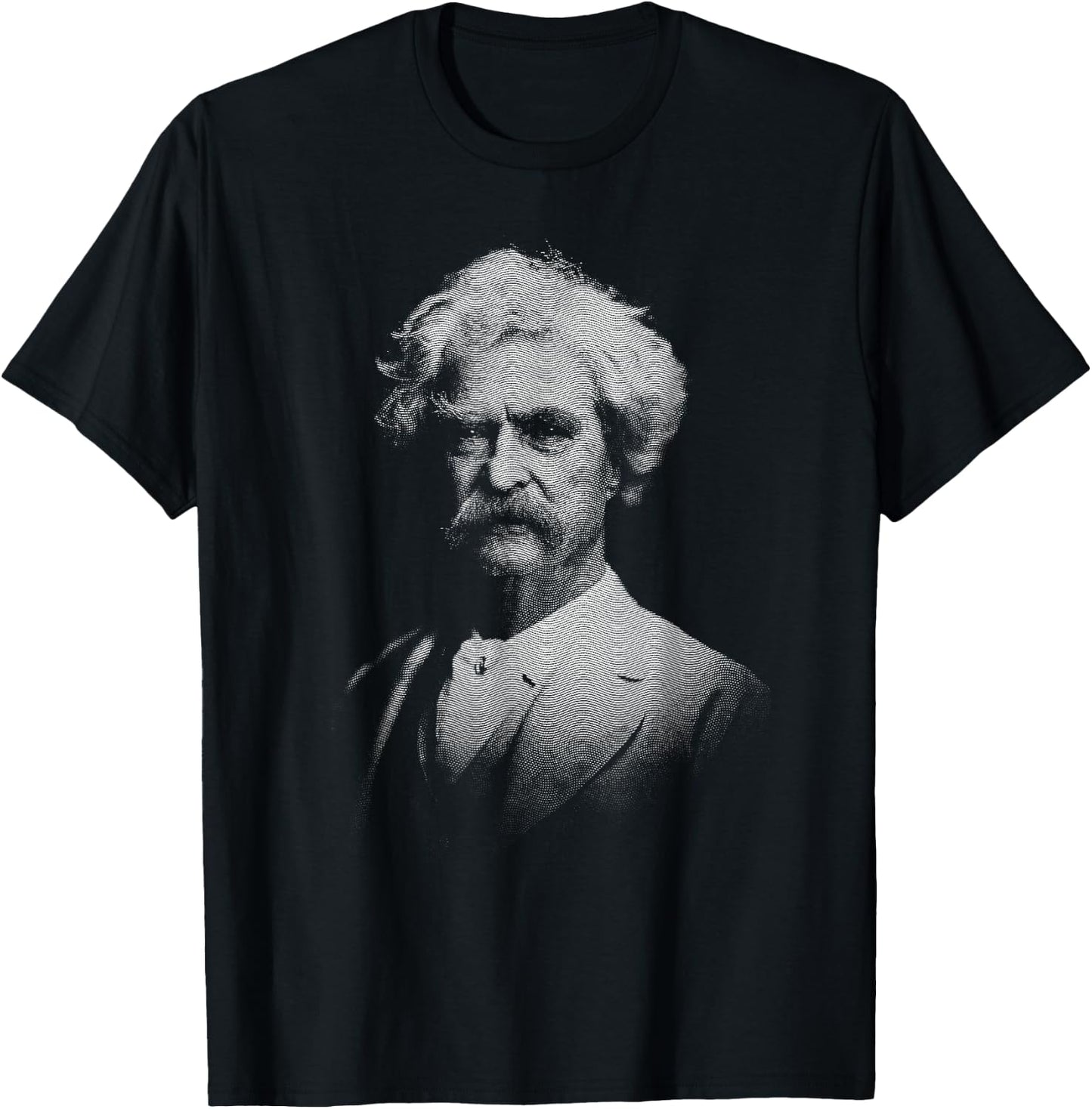 Mark Twain Old Gentleman Vintage Art T-Shirt - T-Shirt | Black