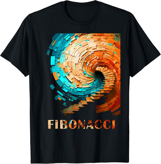 Fibonacci Flower Circle for Mathematician Physicist Artists T-Shirt - T-Shirt | Black