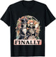 Fucking Finally Bridesmaid Skeleton Bride Groom Halloween T-Shirt - T-Shirt | Black