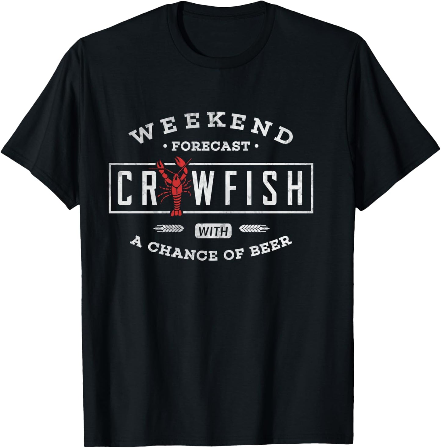Crawfish Boil Shirt Weekend Forecast Cajun and Beer Party T-Shirt - T-Shirt | Black