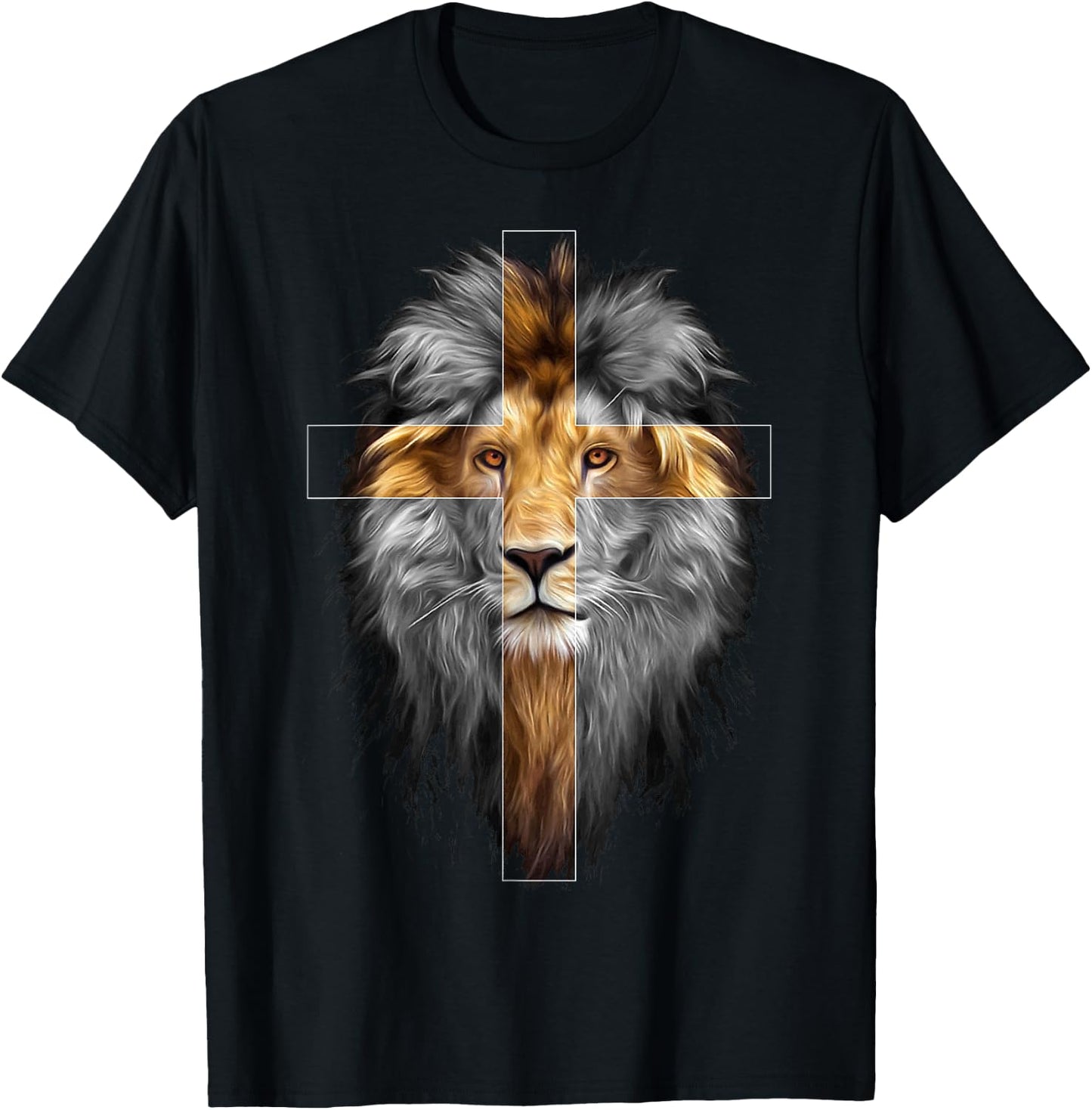 Cute Christian Jesus Lion of Judah - For Evangelisation T-Shirt - T-Shirt | Black