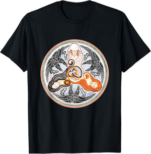 The Morrigan Triple Goddess Tarot Card Gothic Pagan Witch T-Shirt - T-Shirt | Black