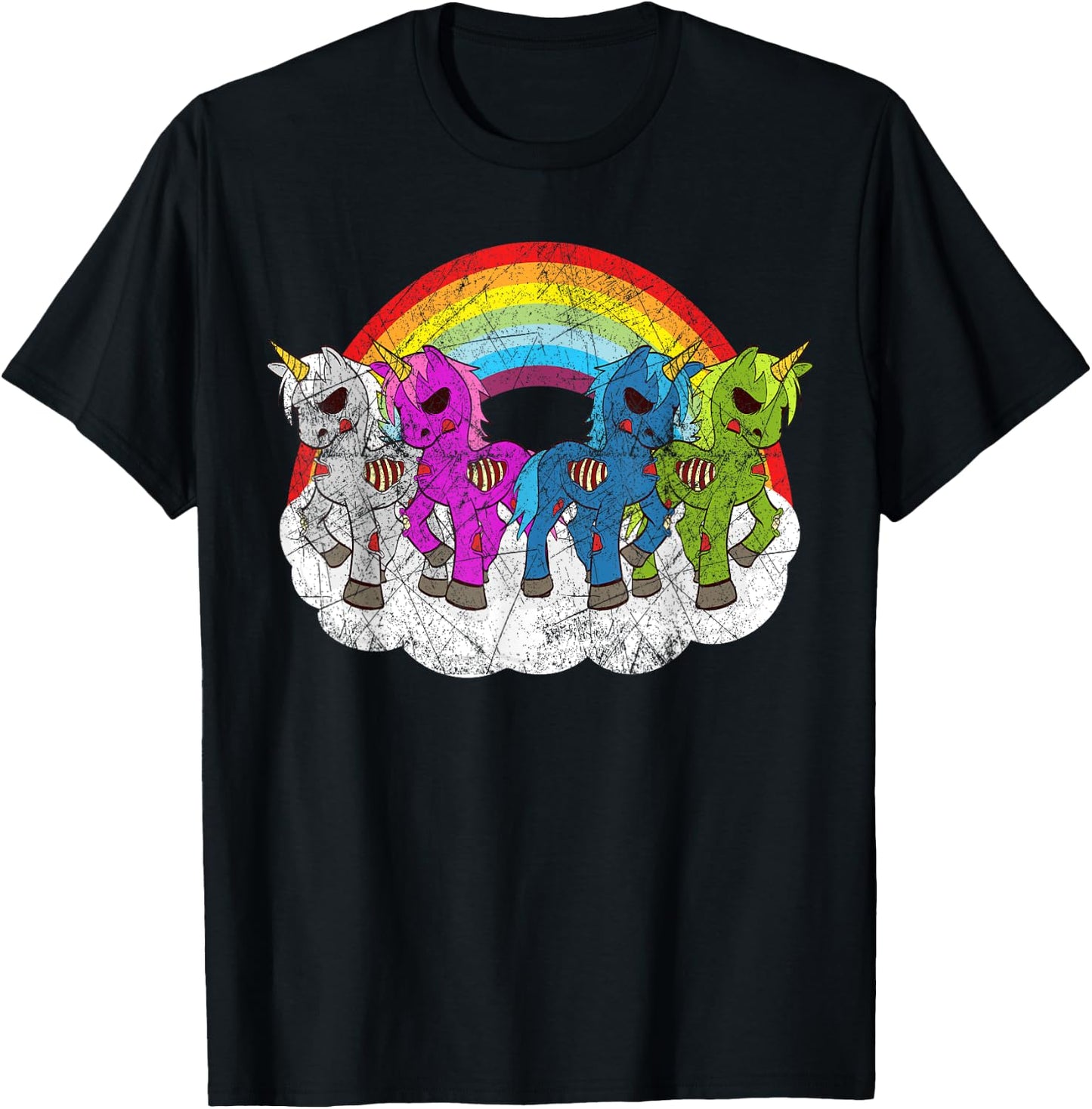 Zombie Unicorn Apocalypse Mythical Creatures Halloween Zombies T-Shirt - T-Shirt | Black
