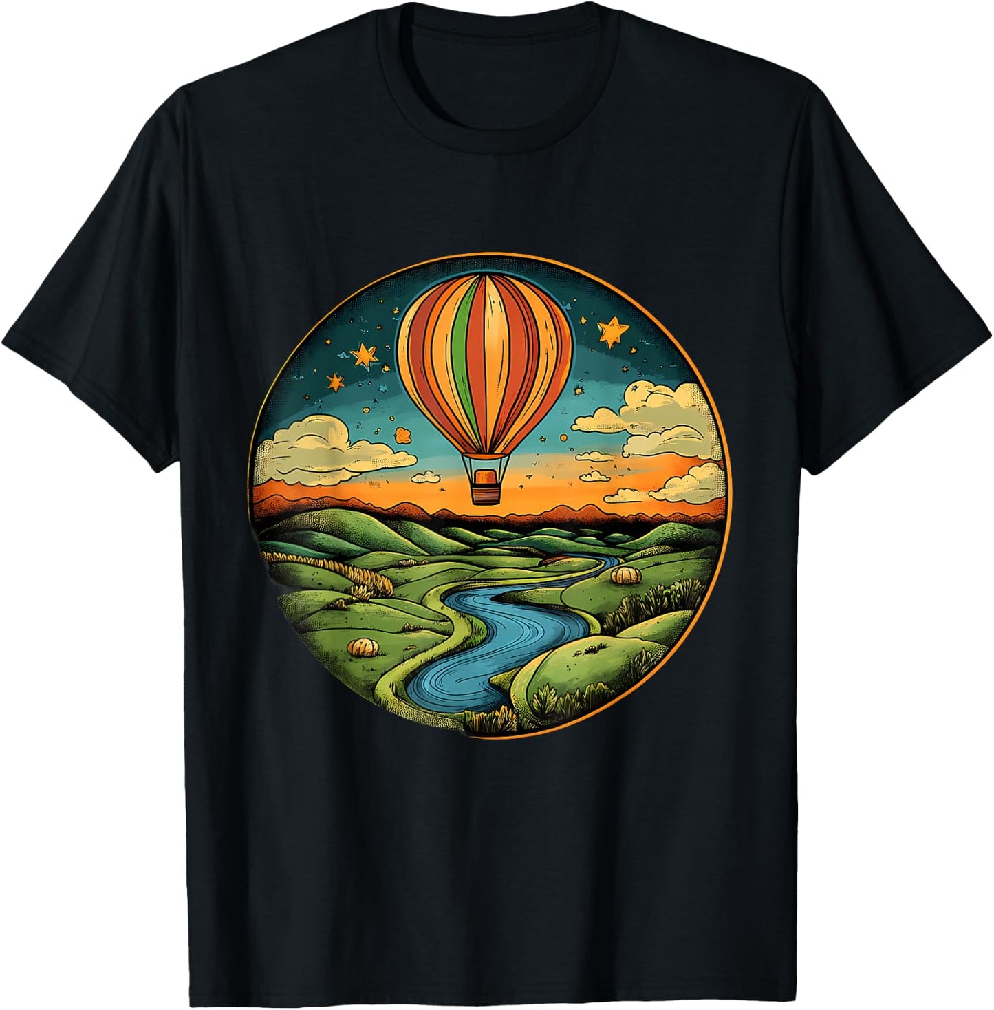 Hot Air Balloon Ride Festival Hot Air Ballooning T-Shirt - T-Shirt | Black