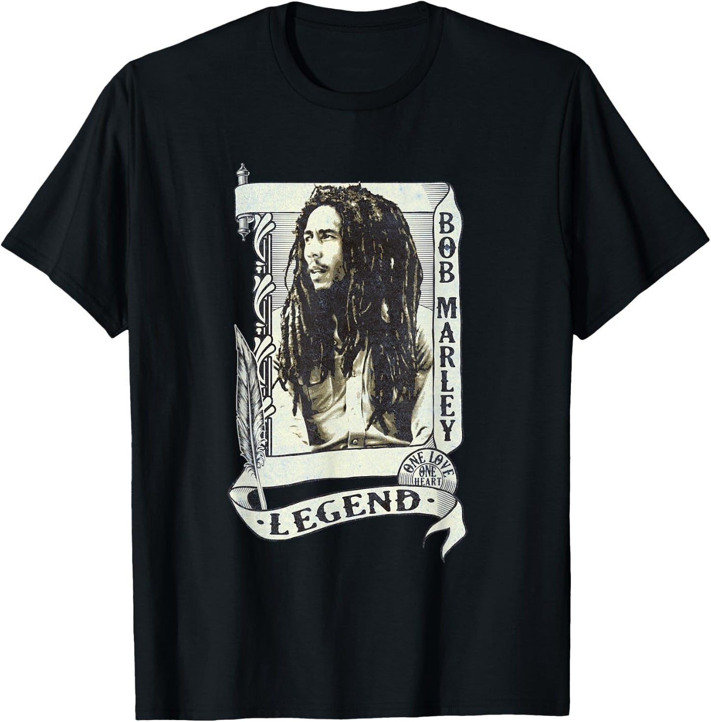 Bob Marley Legend Scroll T-Shirt - T-Shirt | Black