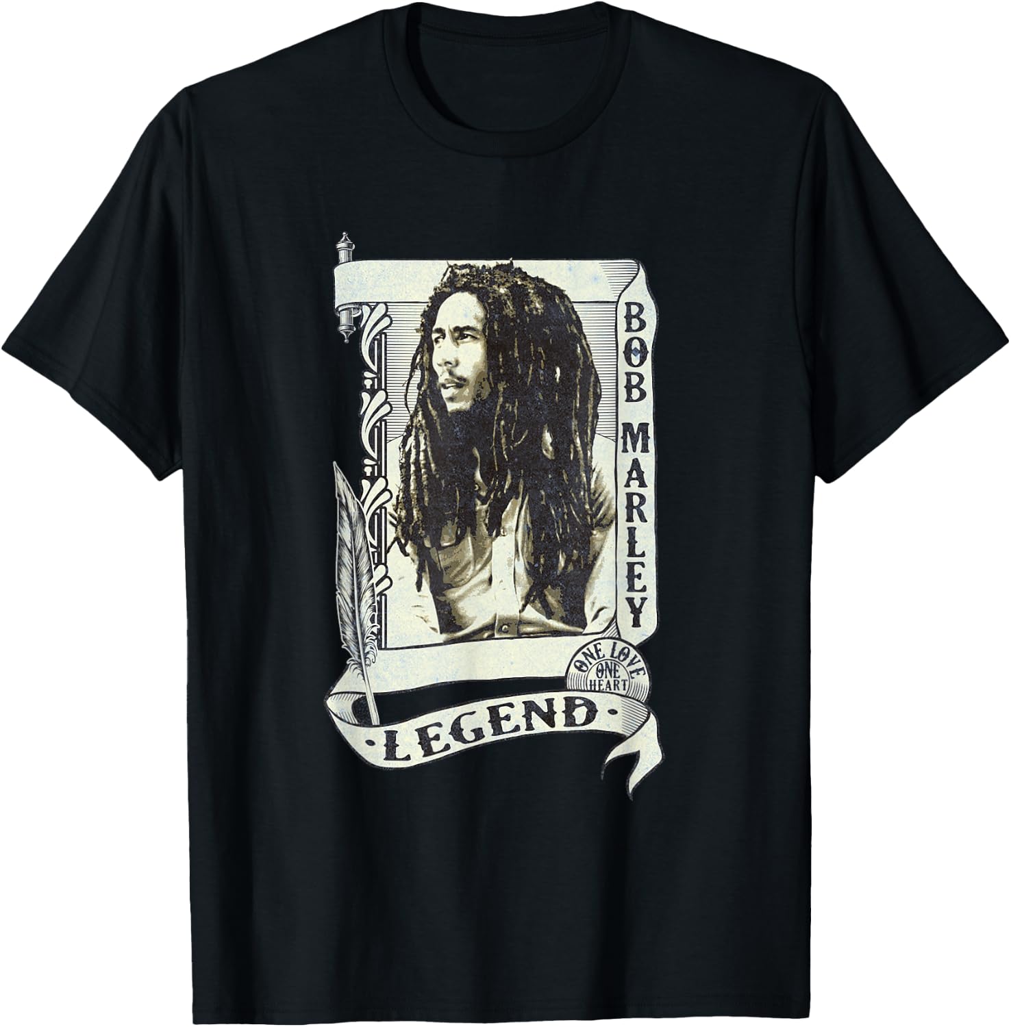 Bob Marley Legend Scroll T-Shirt - T-Shirt | Black