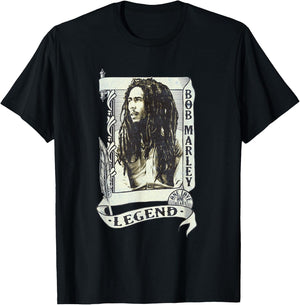 Bob Marley Legend Scroll T-Shirt - T-Shirt | Black