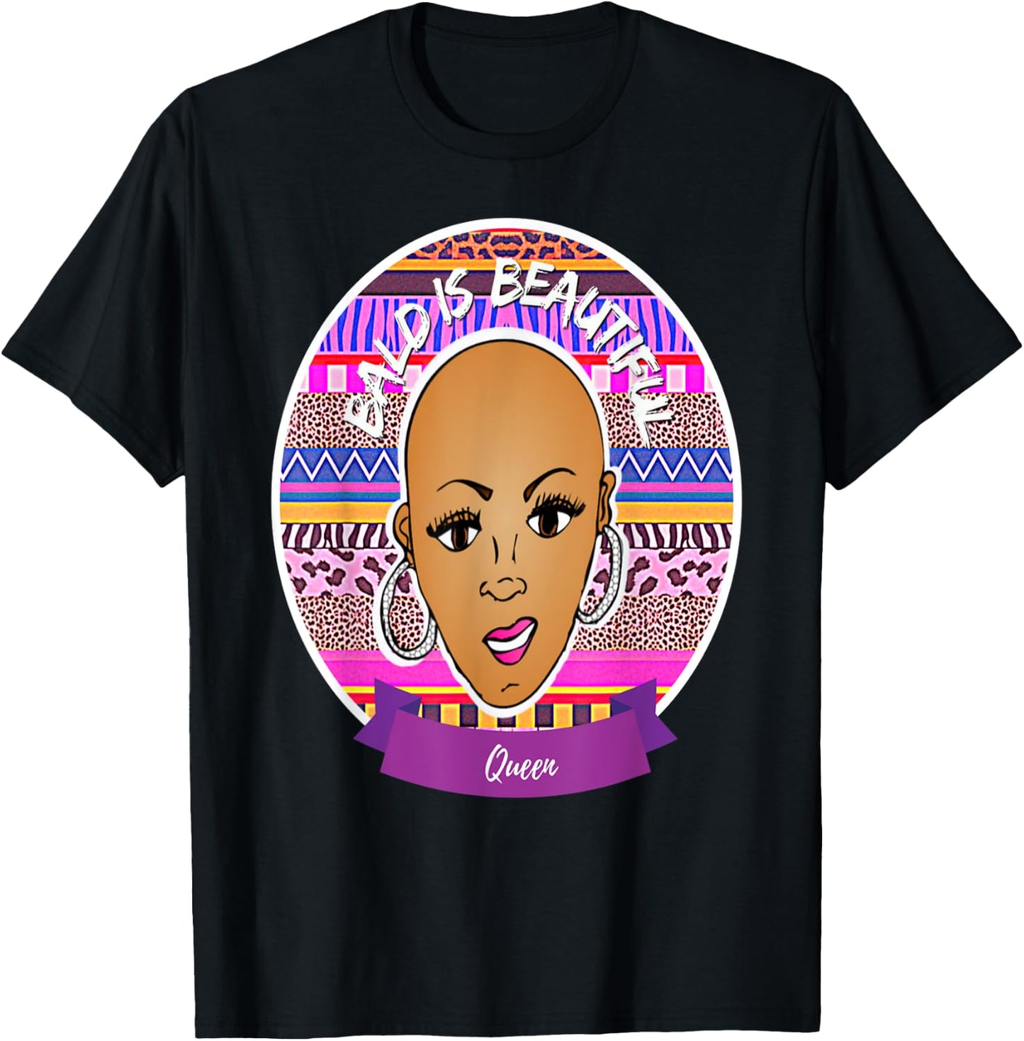 Bald is Beautiful Queen T-Shirt - T-Shirt | Black
