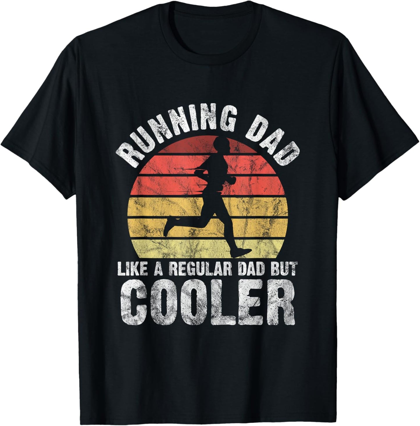 Biathlon Runner Marathon Running Dad Father's Day Gift T-Shirt - T-Shirt | Black