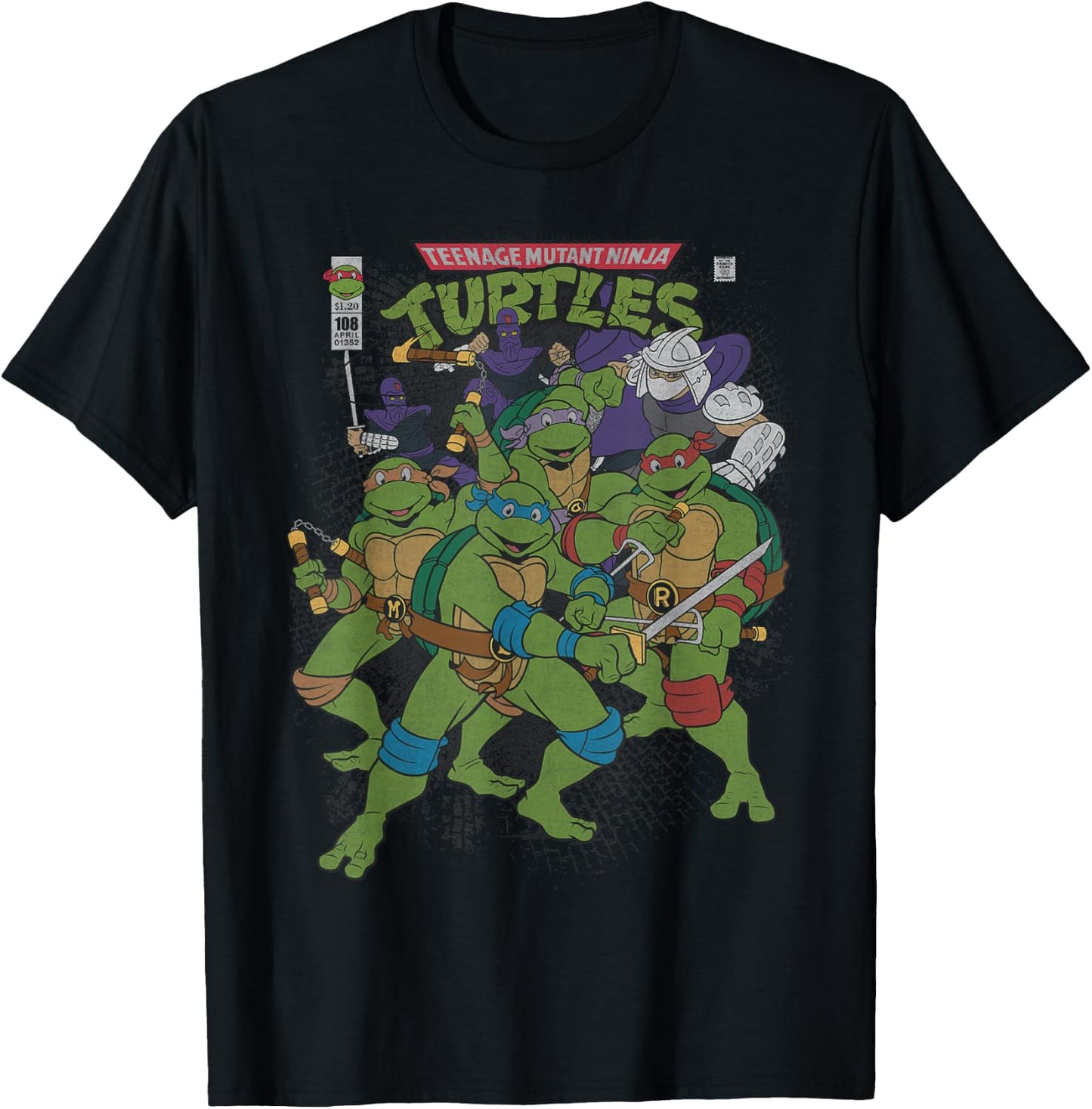 Retro TMNT Comic Cover T-Shirt - T-Shirt | Black