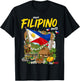 Filipino Roots Idea Filipiniana Philippines Themed T-Shirt - T-Shirt | Black