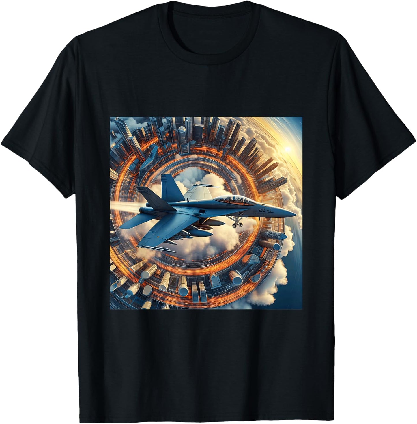 F18 F/A-18 Super Hornet Fighter Jet Naval Aviation Pilot T-Shirt - T-Shirt | Black