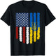 Ukrainian American Flag Ukraine Usa America T-Shirt - T-Shirt | Black