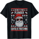 Santa Is Watching Be Nice To Your Plumber Christmas Plumbing T-Shirt - T-Shirt | Black
