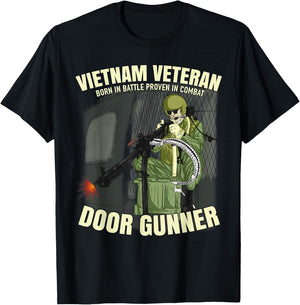 Vietnam Veteran Door Gunner T-Shirt - T-Shirt | Black