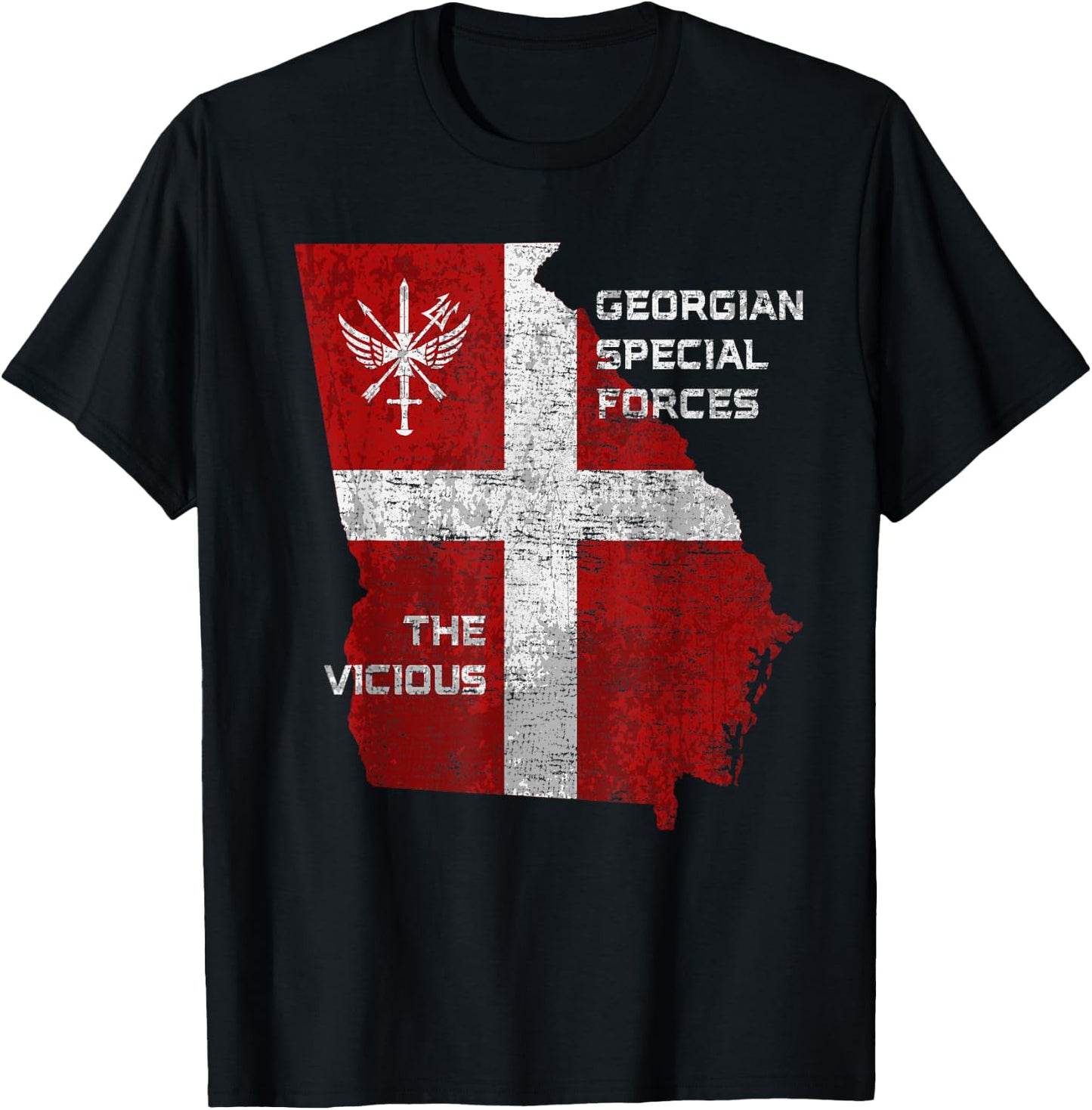 Georgian Army Special Force Georgia Defense Forces Patriot T-Shirt - T-Shirt | Black
