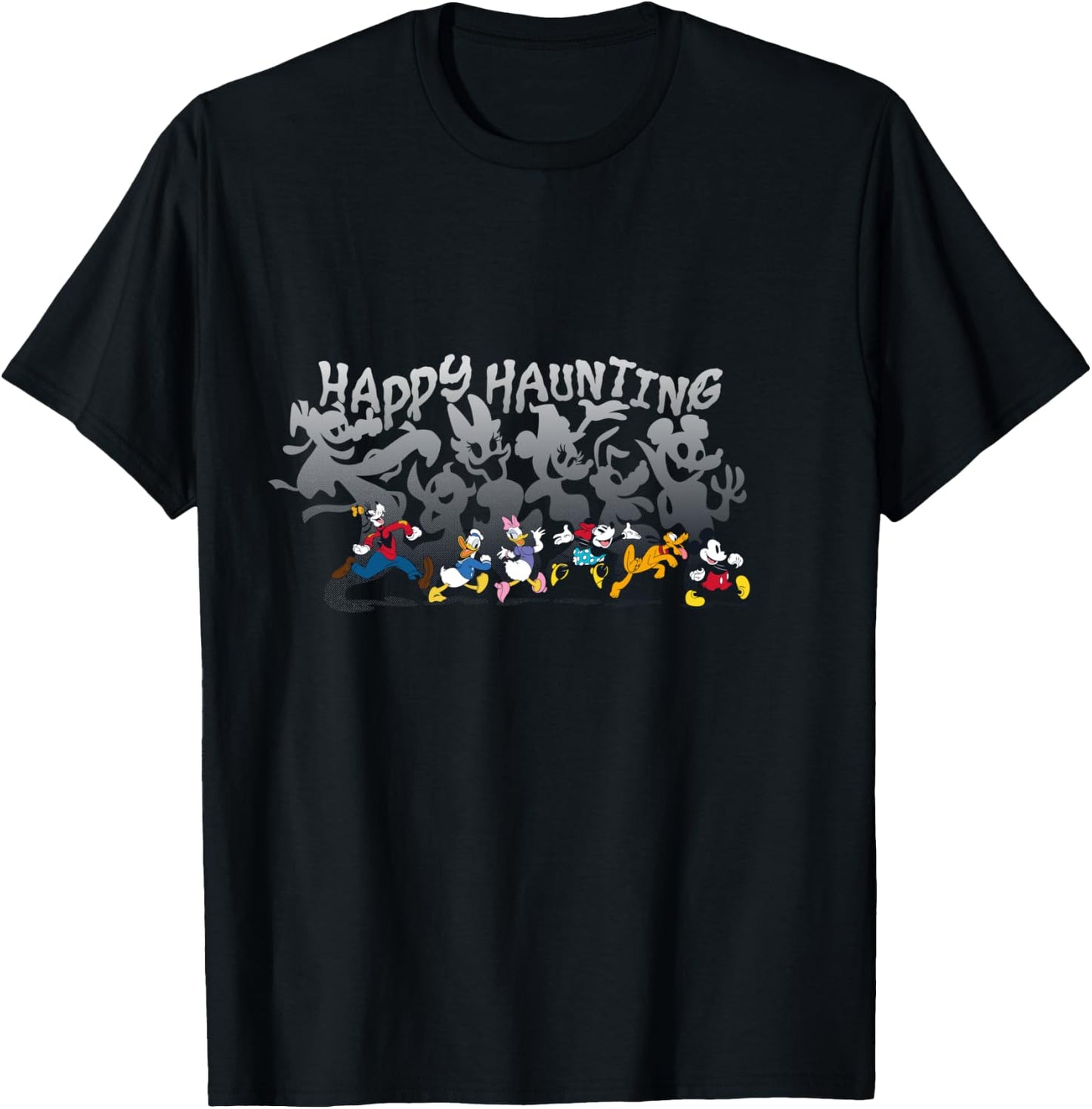 Disney Mickey and Friends Happy Haunting Halloween T-Shirt - T-Shirt | Black