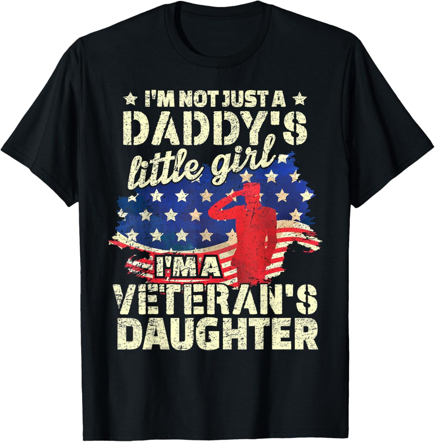 Proud Daughter of a Veteran, Veterans Day Veteran's Daughter T-Shirt - T-Shirt | Black