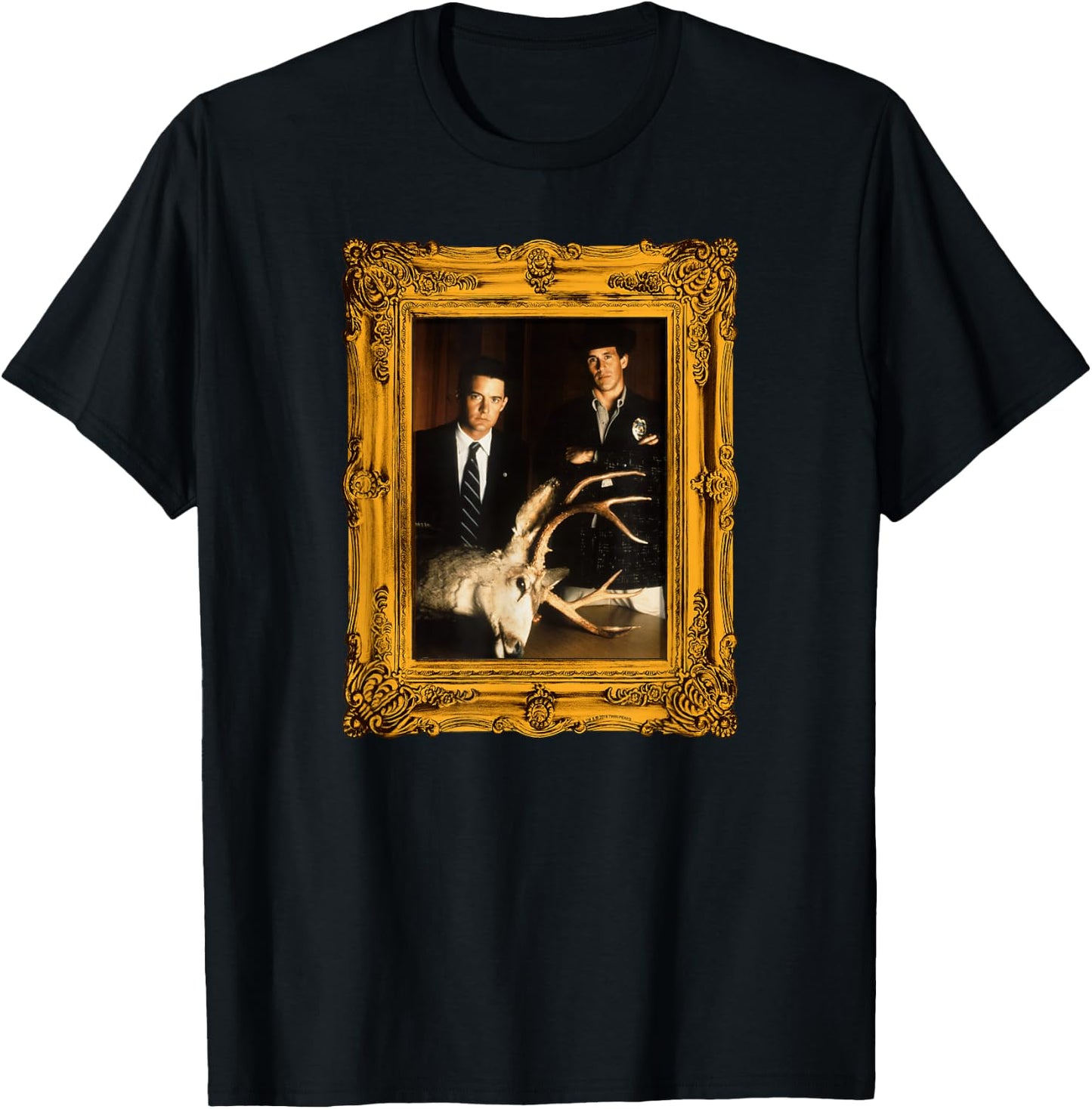 Twin Peaks Agent Cooper Sheriff Truman Photo Graphic T-Shirt - T-Shirt | Black