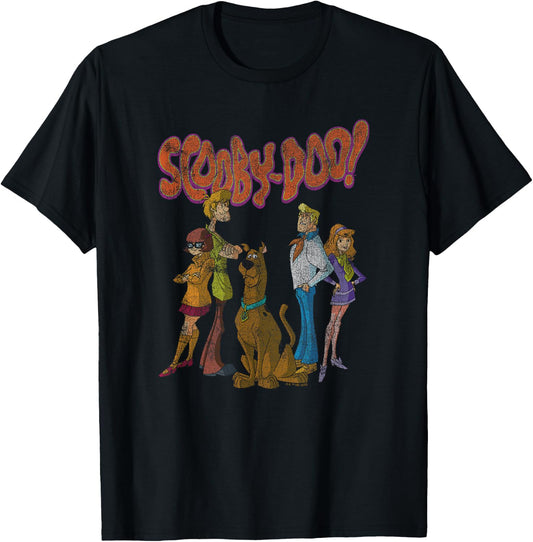 Scooby-Doo Vintage Group Poster Small T-Shirt - T-Shirt | Black