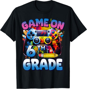 Game On 6th Grade First Day Gamer Shirt Boys T-Shirt - T-Shirt | Black