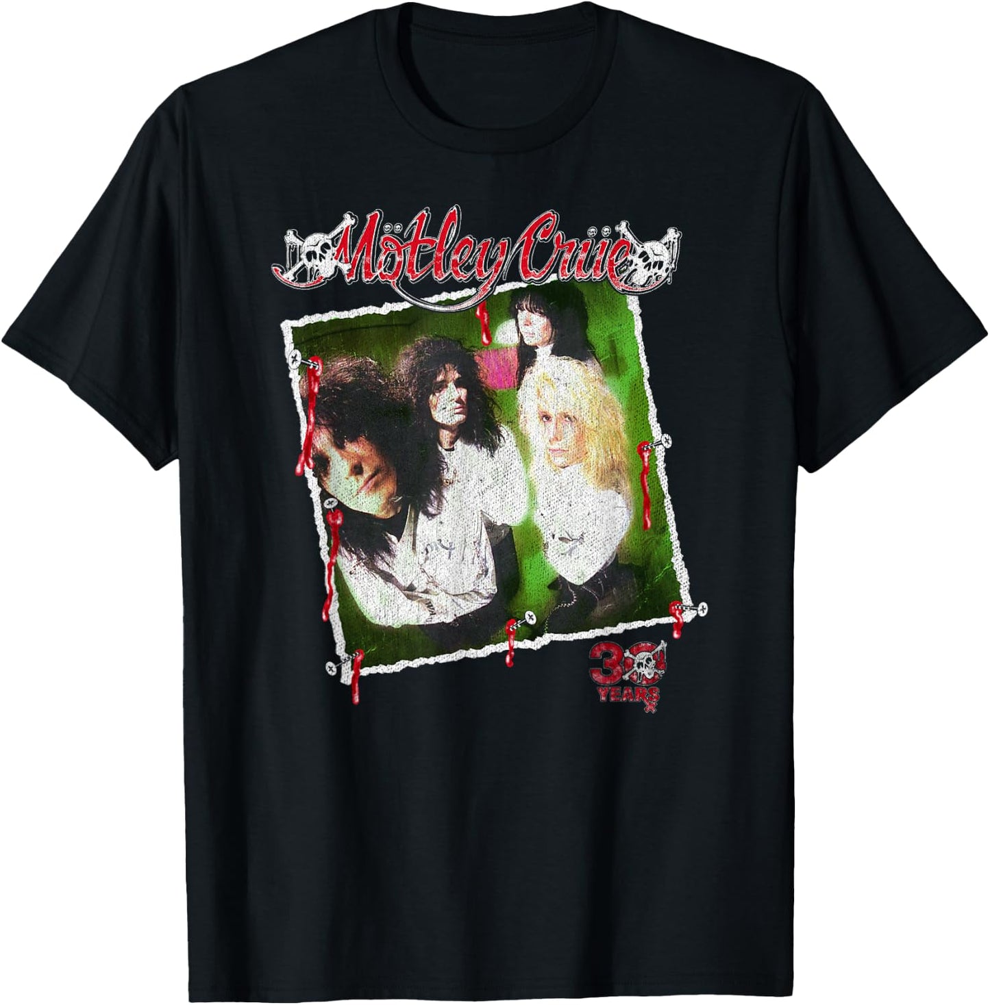 Mötley Crüe – Retro Vintage 30 Years Dr. Feelgood Photo T-Shirt - T-Shirt | Black