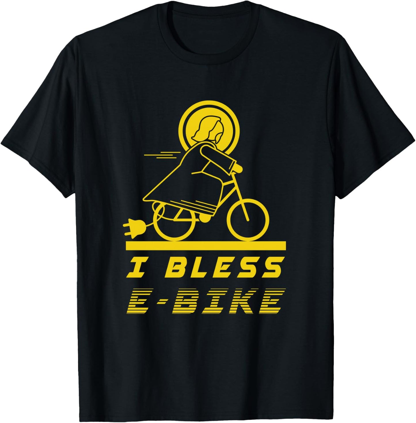 I Bless Jesus Christ E-Bike Bicycle Bike Sports Gift T-Shirt - T-Shirt | Black