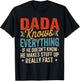 Dada Knows Everything Funny Sayings Dada Father's Day T-Shirt - T-Shirt | Black