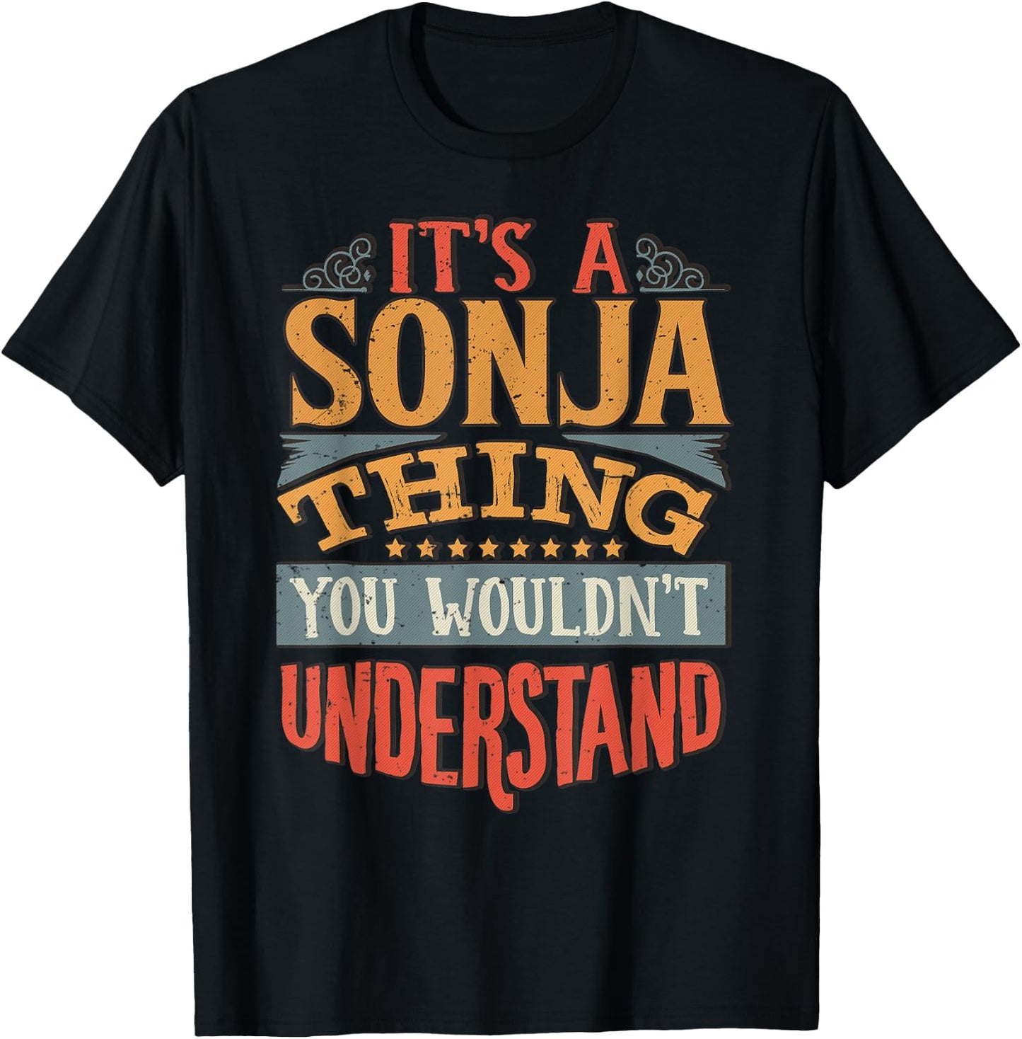 Sonja Name T-Shirt - T-Shirt | Black