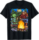 Funny Alien Camping Bigfoot Sasquatch Lumberjack Black Cotton Polyester , Men's Small, Short Sleeve, , Classic Fit, All Seasons, Imported T-Shirt - T-Shirt | Black