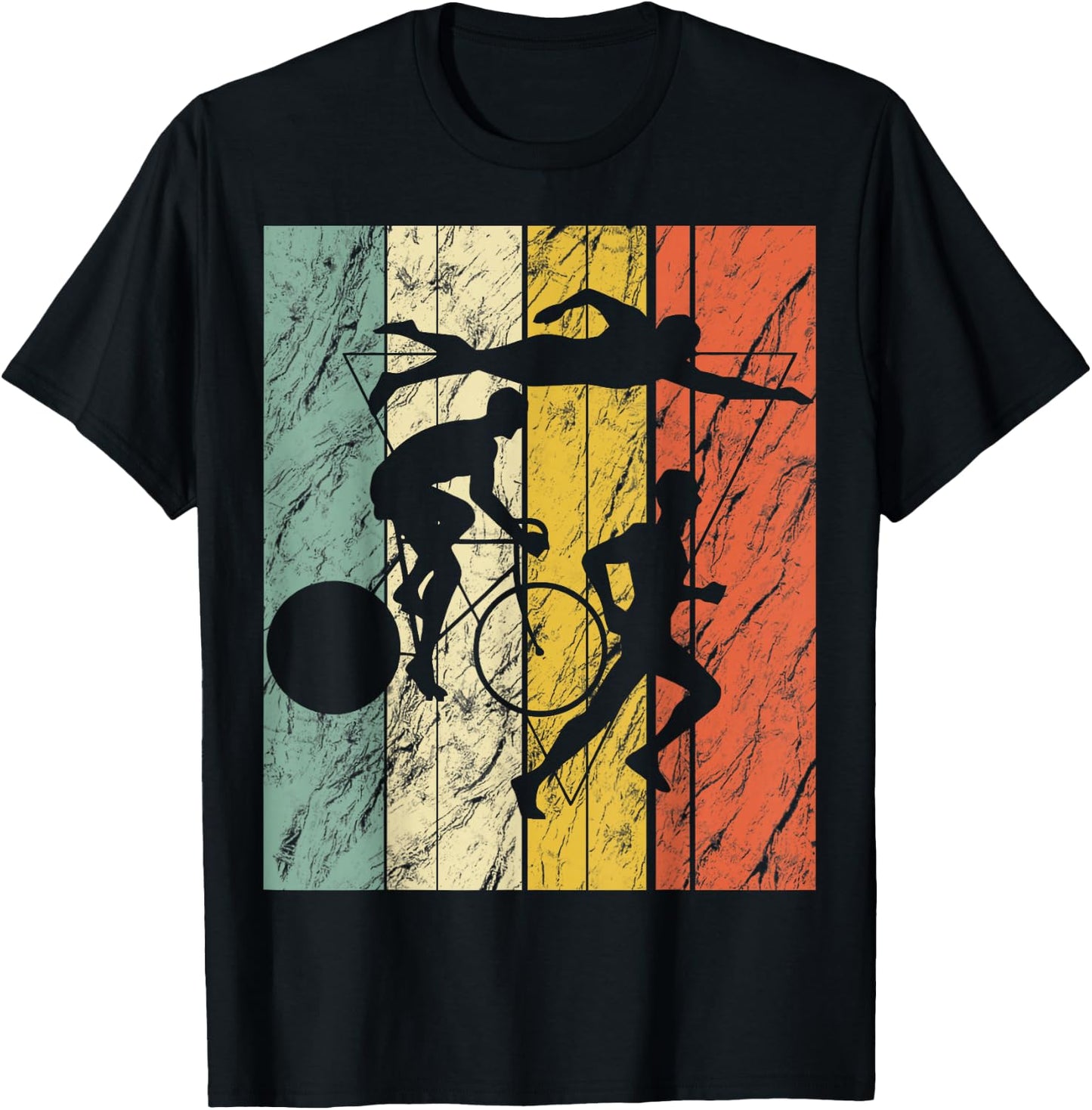 Swim Bike Run Triathlon Gear T-Shirt - T-Shirt | Black
