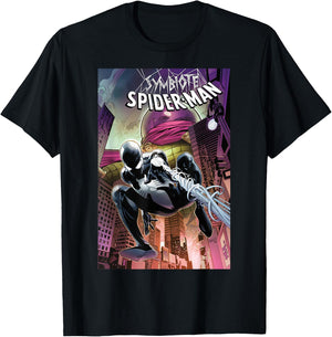 Marvel Symbiote Spider-Man Versus Mysterio Comic Book Cover Small T-Shirt - T-Shirt | Black