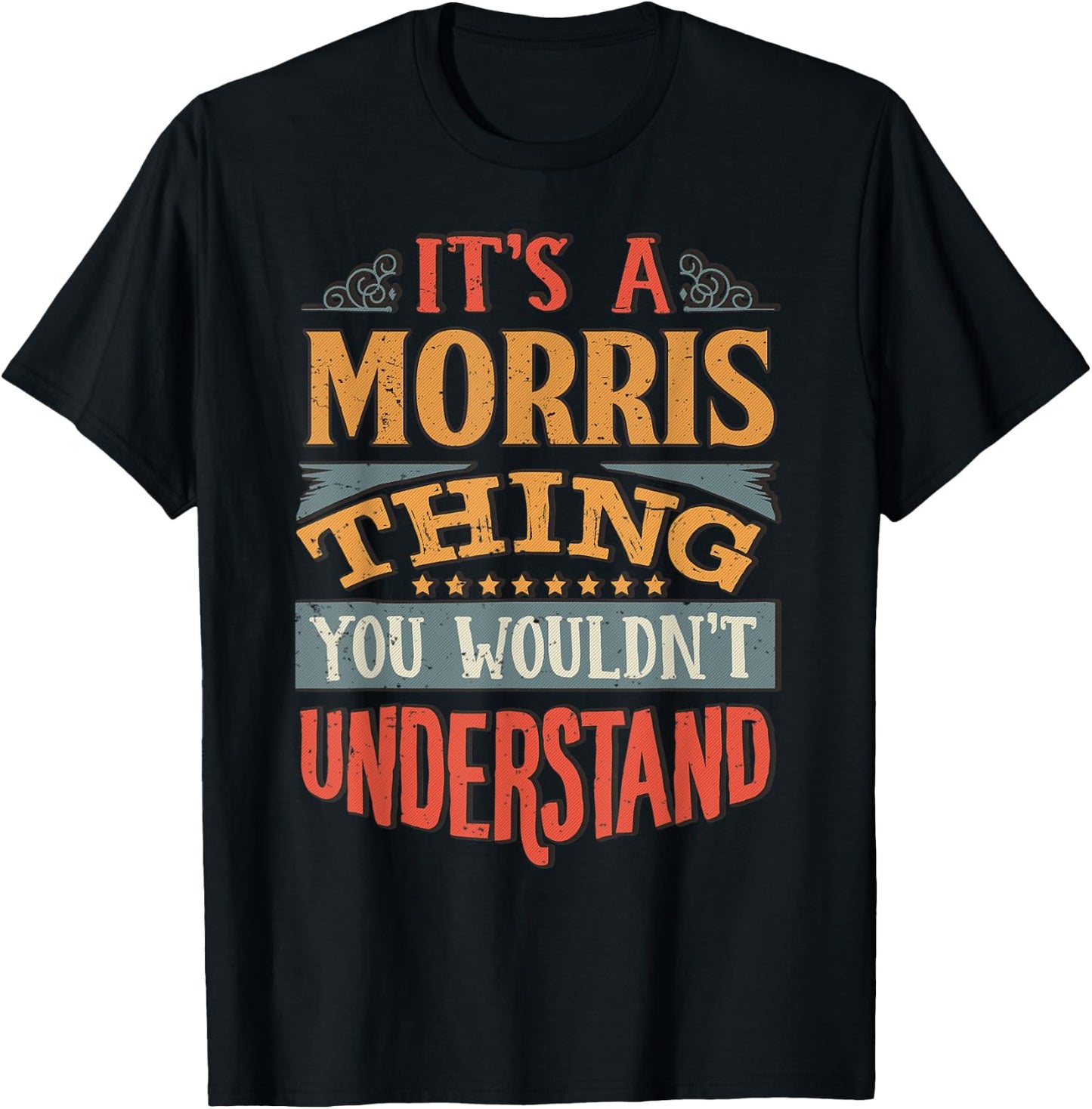 Morris Name T-Shirt - T-Shirt | Black