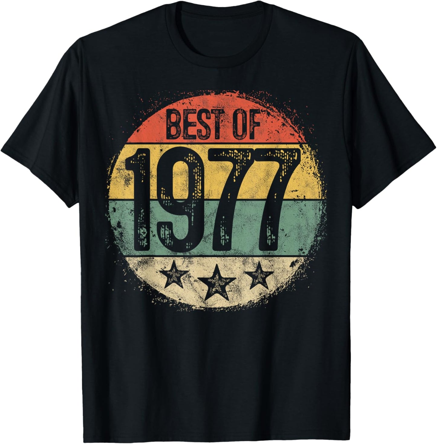 Best of 1977 48th Birthday Gifts Women 48 Year Old T-Shirt - T-Shirt | Black