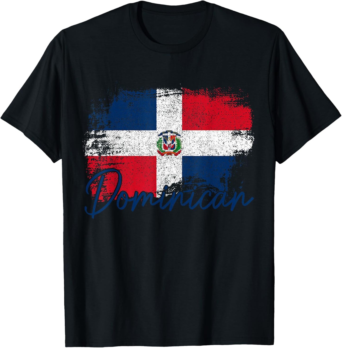 Dominican Republic Flag Dominican Roots T-Shirt - T-Shirt | Black