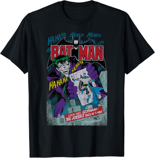DC Comics Batman and Joker Comic Cover Small T-Shirt - T-Shirt | Black