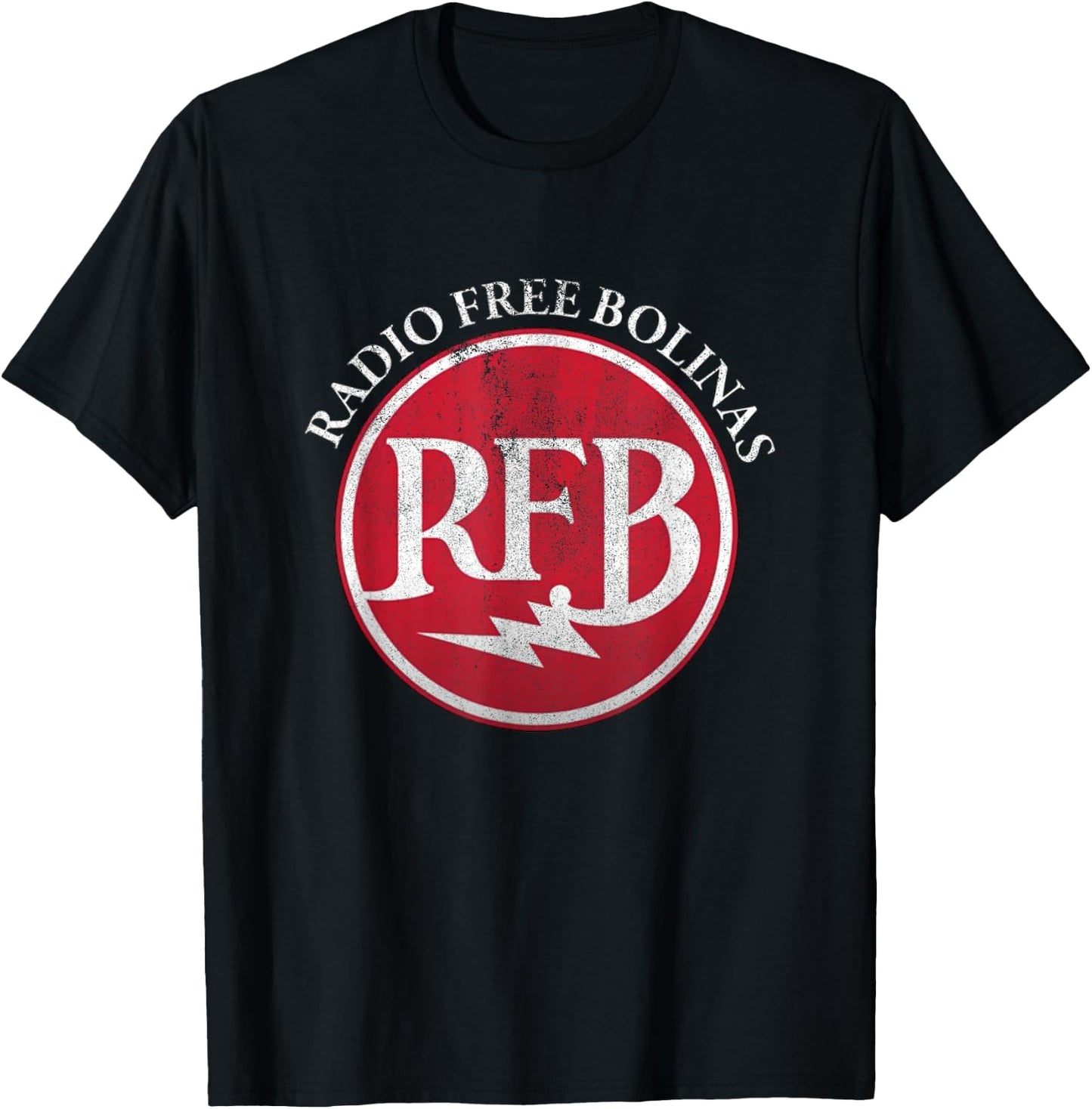 Radio Free Bolinas Vintage Marin County T-Shirt - T-Shirt | Black