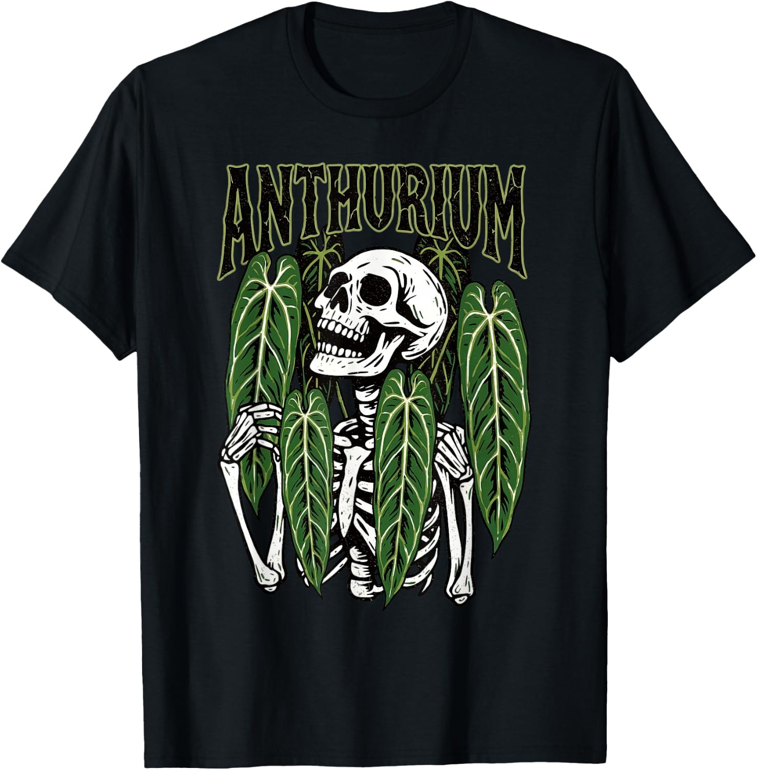 Anthurium Skeleton Gothic Plant Warocqueanum Houseplant Mom T-Shirt - T-Shirt | Black