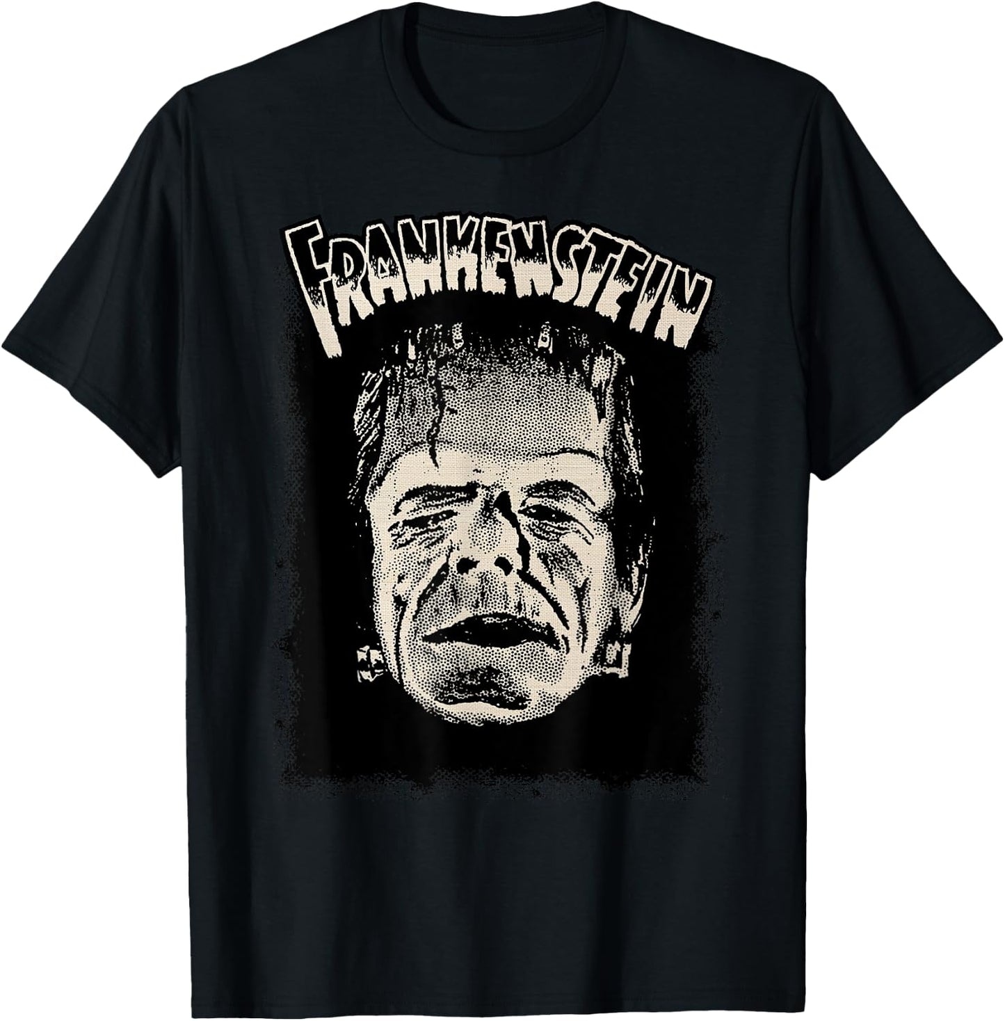 Vintage Horror Movie Monster Halloween Frankenstein Monster T-Shirt - T-Shirt | Black