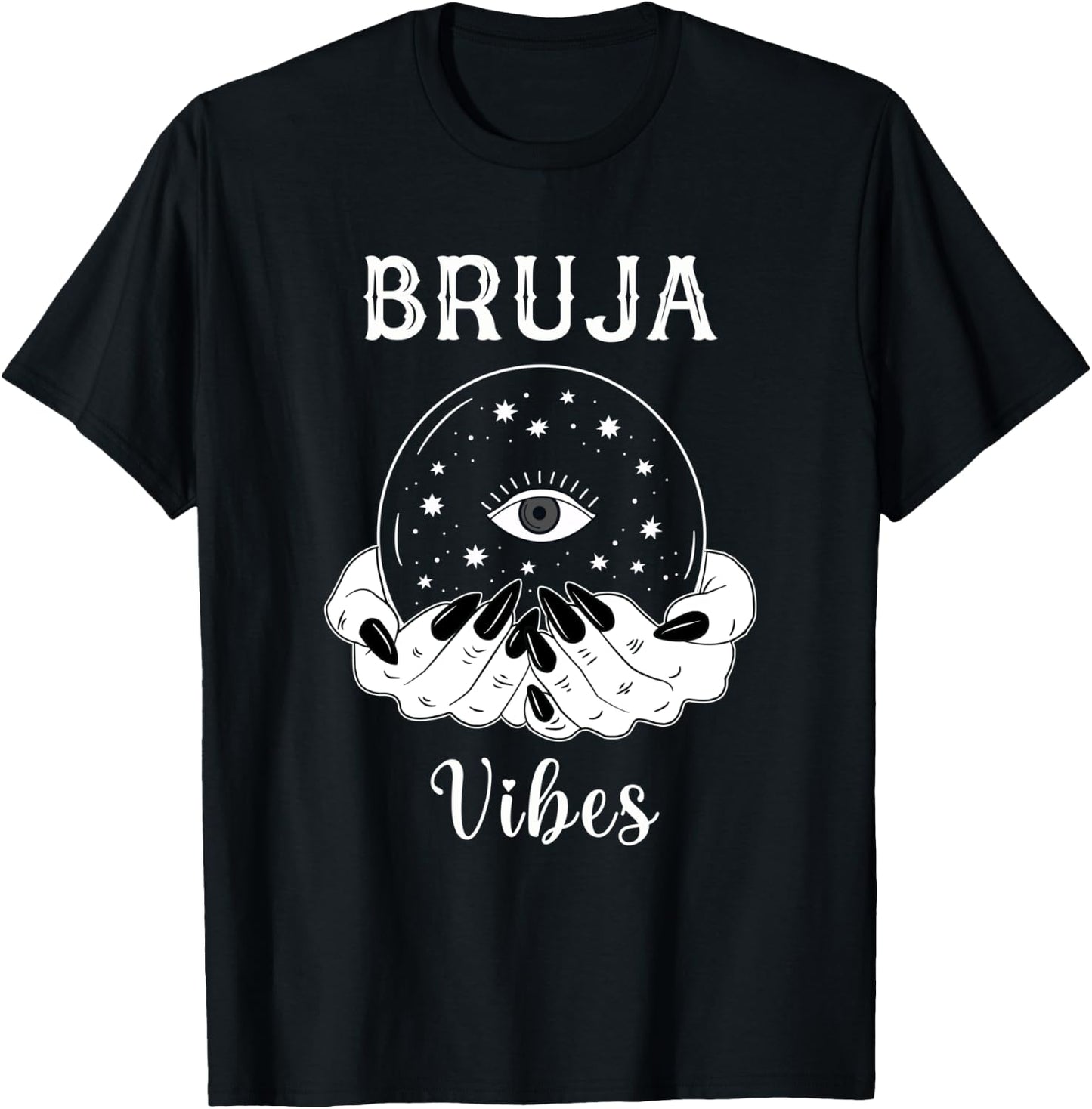 Bruja Vibes Mexican Dia de Muertos Halloween Bruja T-Shirt - T-Shirt | Black