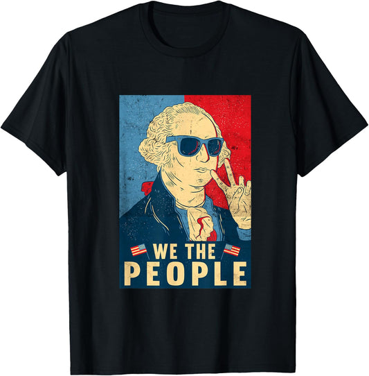 We The People - George Washington 4th of July T-Shirt - T-Shirt | Black